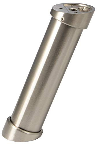 Tresenfuß Design Barkonsole Edelstahl Konsole Schräg Rund | Küchen Thekenfuß Alu | Höhe: 200 mm | Massiv | Bar-Stütze für Bars & Küchen | 1 Stück - Theken-Befestigung