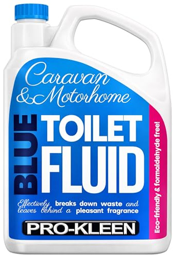 Pro-Kleen Blue Toilet Chemical Fluid Solution Cleaner 2L for Caravan and Motorhomes - Eco-Friendly, Formaldehyde Free - Upto 20 Treatments - 2 Litres