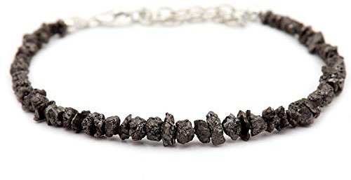 Vatslacreations Bracelet en diamant brut naturel, bracelet en perles multicolores en diamant brut, bracelet en diamant pour femme, bracelet en argent sterling 925, bracelet diamant brut, Argent