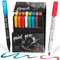 Artistro Acrylic Paint Markers for Painting - Acrylic Brush Pens 15 Colors - Acrylic Brush Tip Markers - Stone, Ceramic, Glass, Wood Markers - Acrylic Brush Paint Pens DIY