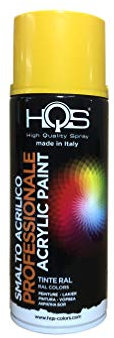 HQS Bomboletta di Vernice Spray Acrilica Colori Ral (Ral 1004 Giallo Oro.)