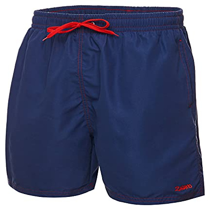 Zagano Badbyxor herr, boxershorts, strandshorts – badbyxor män – badshorts herr – badshorts – badshorts för män, korta byxor – träningsbyxor tillverkade i EU, cobalto, L