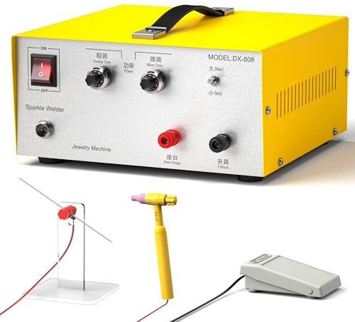 110V Jewelry Spot Welding Machine, Adjustable Spot Welder for Necklaces Earrings
