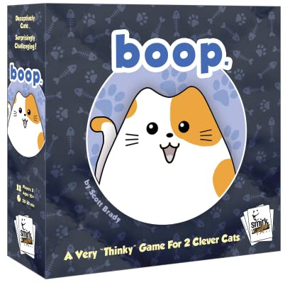 BOOP by Smirk and Dagger | Adorable 2 Player Cat and Kitten Strategy Game with 32 Wooden Pieces | Fast Tactical Puzzle Gameplay for Families Couples Kids and Adults | Ages 10+
