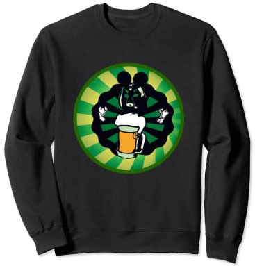 Chope irlandaise trèfle avec bière | Saint Patrick Sweatshirt