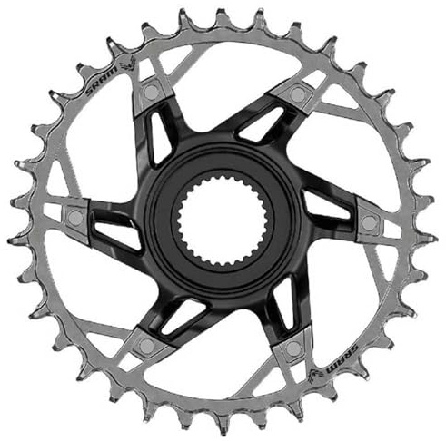 SRAM XX Eagle T-Type DM Chainring 34T for Gen 4 E-MTB | Aluminum/Steel, Narrow-Wide, Direct Mount, 12-Speed, Black/Silver
