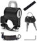 ACONDE Candado de seguridad para casco de motocicleta, con cuerda de recordatorio, bloqueo universal para cascos de 22 – 28 mm, para manillares de 22 – 28 mm, motocicletas, bicicletas o scooters