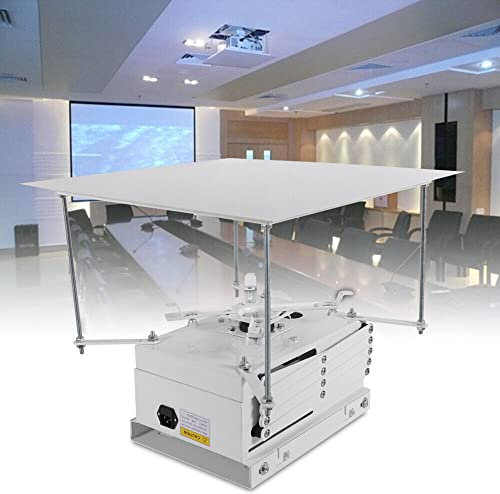 Quiltern Motorisierter Projektor，100 cm motorisierter Projektorlift mit elektrischem Lift und Fernbedienung Scherenlift Motorisierter Projektor 50 * 50 cm