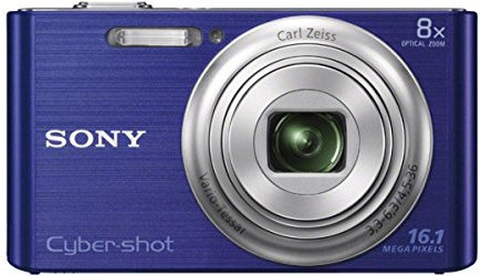 Sony DSC-W730 Compact Digital Camera 16.1 Megapixels 81x Zoom Blue (Renewed)