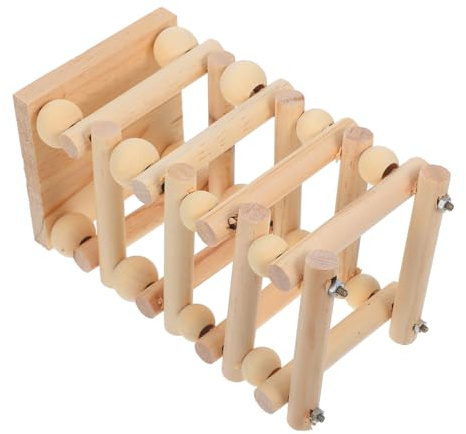 Parliky Holz Futterspender für Kaninchen und Kleine Nager Multifunktionaler Heuhalter mit Robustem Holzgestell Sicherer Grasständer für Meerschweinchen Hamster Chinchillas und