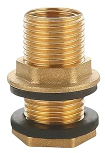 1/2Pcs Accoppiamento in ottone per serbatoi di acqua con guarnizione G3/8 In XG1/2 In per Raccordi di Barili e Collegamento del Tubo Flessibile In Ottone Ad Alta Temperatura