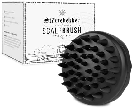 Störtebekker Scalp Brush | Cepillo de masaje para cuero cabelludo de silicona | Limpieza y masaje del cabello y cuero cabelludo | El masajeador de cuero cabelludo puede eliminar la caspa, eliminar
