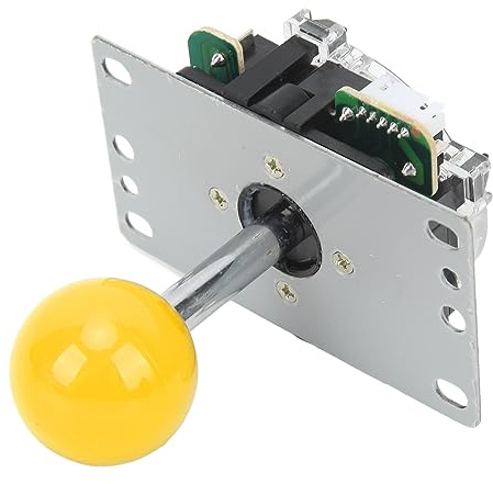 KIMISS Kit de Joystick con Controlador USB DIY para Juegos A De-fácil Plug and Play, Bolas Desmontables, Diseño A Prueba de Polvo, Compatible con PC y Mini A de (YELLOW)