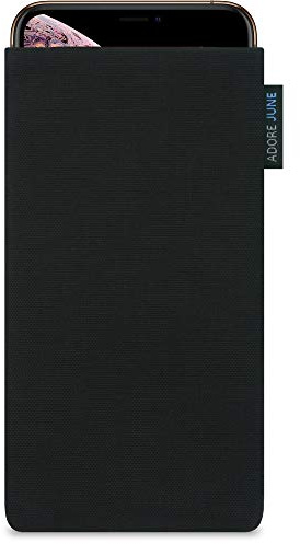 Adore June Classic Negro Funda Compatible con iPhone XR, Material Resistente Efecto Limpiador de Pantalla