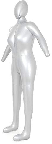 Three T Aufblasbare Schaufensterpuppe für Damen und Mädchen, Ganzkörper-Ganzkörper-Modell mit Armen Kopf Torso-Modell