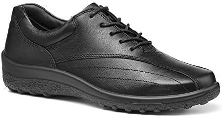 Hotter Womens Tone II Wide Sneaker, Black Le, 5.5 UK Wide