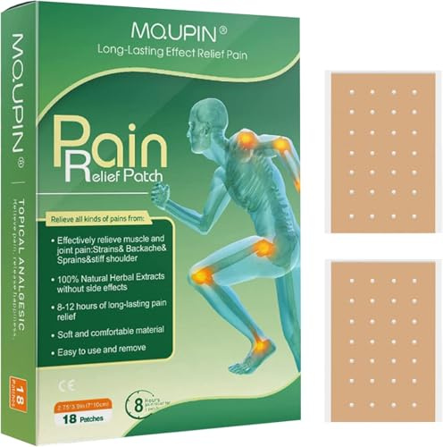Schmerzlinderung Patch Wärmepflaster Patch 18 Pcs,MQUPIN Pain Relief Patch, Schmerzlinderung Wärmepflaster für Nacken und Schulter