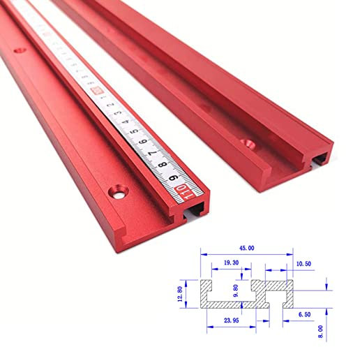 T Nut Schiene Gehrungsschiene, 45 Typ 1200MM T-Schienen,Aluminium-T-Nut, DIY T-Nut Gehrungsschienenlehre, Holzbearbeitungs-Tischkreissäge Mini-T-Schiene für Zaunbefestigung