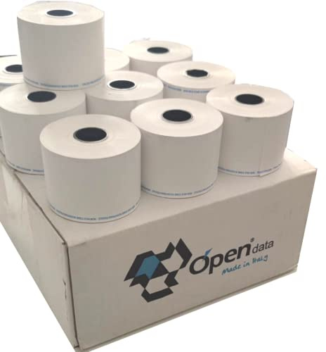 Opendata Rotoli di Carta Termica Adesiva Per Bilancia – Rotolo Termico Adesivo 60x40mt con Anima 25 mm (Confezione da 10 Rotoli)