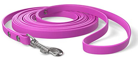 SNOOT 5 m dragkoppel, hundkoppel, handslinga, magenta, extra smal, smuts och vattenavvisande