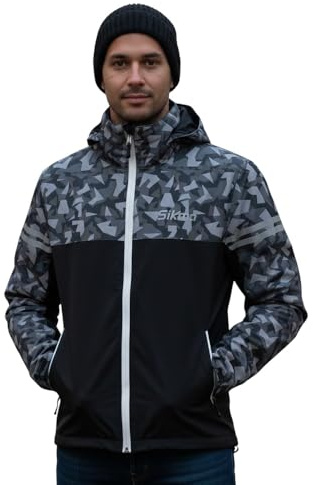 SIKMA Giacca impermeabile da ciclismo da uomo, con cappuccio, antivento, impermeabile, per uso casual, CHEMO, XL