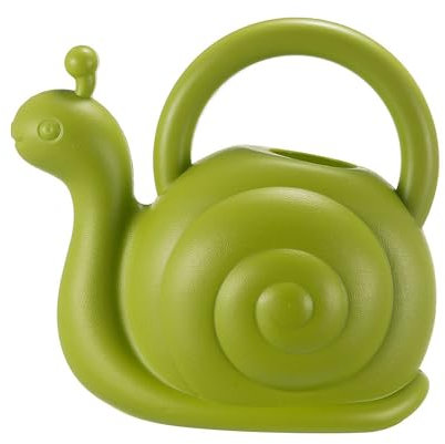 Elefant Gießkanne, 1.5L Kunststoff Gießkanne Klein Leichtgewicht Niedlich Indoor Outdoor Garten Pflanzen, Kunststoff Cartoon Outdoor Pflanze Spray Flasche Home Garden (Green Snails)