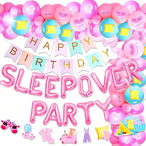 LaVenty Luxury Sleepover Partydecoration Sleepover Party Banner | Luxury Sleepover Partydecoration Sleepover Party Banner Partydecorations Pajama Partydecor Sleepoverparty Out Party