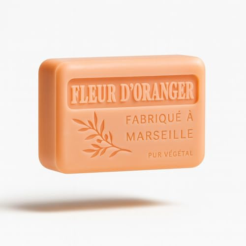Savons de Provence Fabriqué à Marseille - Multi senteurs - enrichi beurre de karité BIO (Fleur d'oranger)