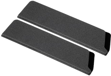 PATIKIL ABS Knife Cover Sleeves for 6 Kitchen Knife, 2 Pcs Knives Edge Guard Blade Protector Universal Knife Sheath for Home Kitchen, Black