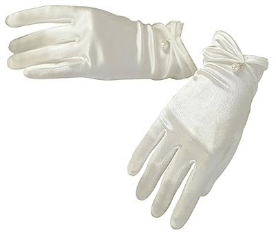 WRITWAA Handschuhe Elegante Damen-vintage-brauthandschuhe Kurze Satin-handschuhe für Frauen für Das Hochzeitskleid