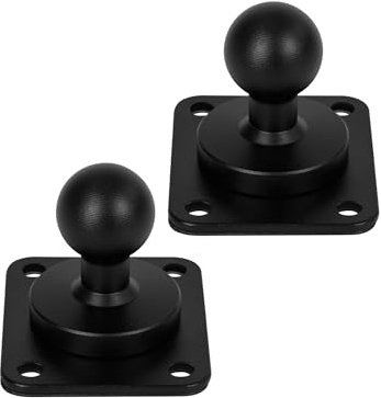 NILKATSS Lot de 2 supports d'ampli en métal à 4 trous avec boule de 20 mm, adaptateurs de plaques de montage à 4 trous avec matériel compatible avec bras de 2 cm