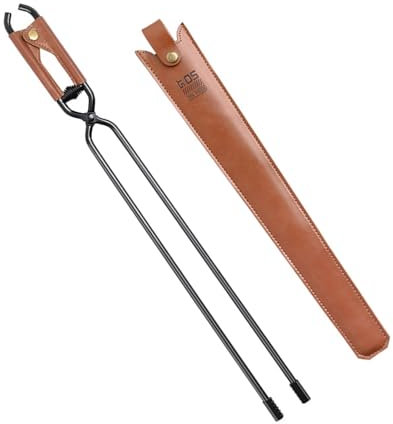 LIUZIKUN Carbon Steel Charcoal Tongs Long Handle Charcoal Pliers Metal Camping Barbecue Tongs Outdoor Camping Cooking Tool