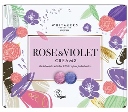 Whiitakker's Assorted Creams – Variety of Flavours Chocolate Selection (2 x Boxes, Rose & Violet Creams 200g)