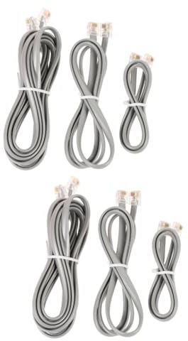 KOMBIUDA 2 Set Telefonico Estensibile Pc Prolunga Per Telefono Compatibile Con Telefono Fax E Modem 3 Pezzi*2