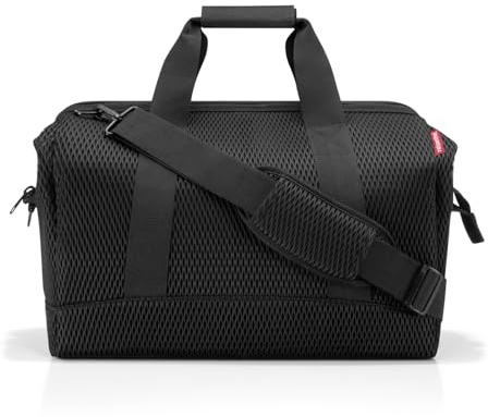 reisenthel Allrounder L Mångsidig doktorväska för resor, arbete eller fritid, funktionell och elegant design, meshsvart, en storlek, väska