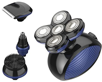 UKCOCO Rasoio Elettrico Uomo Ricaricabile Usb Trimmer Multifunzionale Barba Capelli Testa Corpo Taglio Preciso e Pulizia Semplice