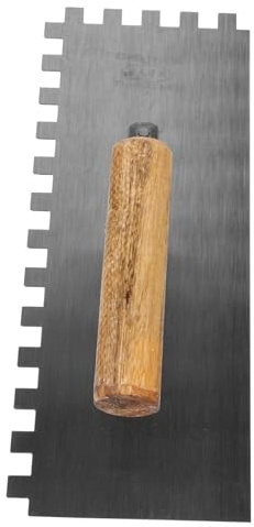 ELAYARD Paleta de Albañil de Acero Inoxidable con Mango de Madera Herramienta Resistente para Construcción y Acabado de Mortero