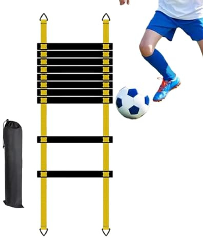 Generisk hastighetsstege, bärbar träningsutrustning för hem och resor, set med koordinationsstege idrottare, för fotbollsträning, friidrott, hockey tennis, badminton