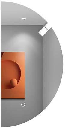 GENTERUN Specchio Bagno con Luce a mezzaluna LED, specchio cosmetico a parete retroilluminato a semicerchio con 3 temperature di colore, dimmerabile continuo, impermeabile IP54