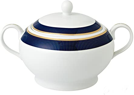 Lorren Home Trends La Luna Collection New Bone China Souptureen and Lid, Midnight Design