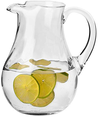 Krosno Pitcher Jug Water Jug Glass | 1600 ML | Romance Collection | Perfect at Home, Restaurants, Parties