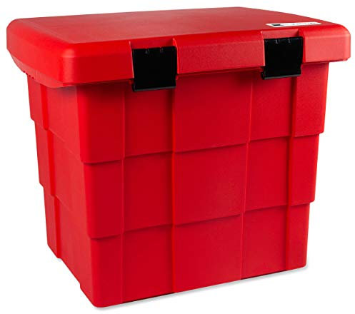 DAKEN Streugutbehälter 108 ltr. ROT, Streugutbox, Streusalzbox, Sandbox, Lagerbehälter, Pick-up Box, Anhängerbox