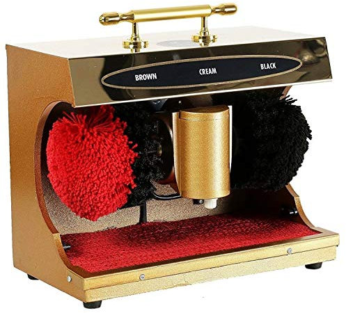 Automatic Electric Shoe Polishing Machine Buff Polisher Polish Shining Cleaner UK Plug + Free Cream Polish Bottle