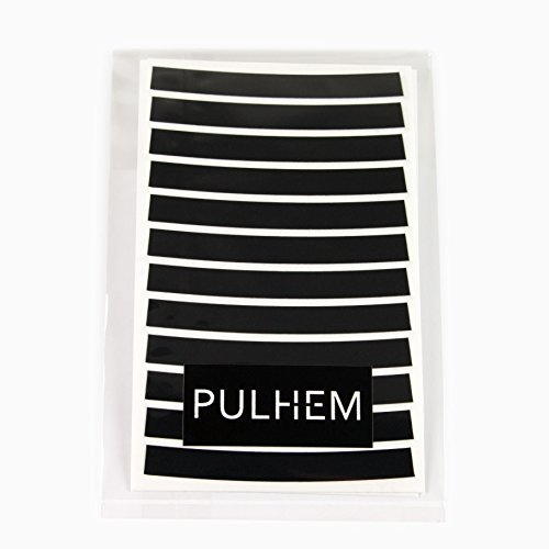 PULHEM reflektierende Reflex-Aufkleber 7mm schwarz Set 36