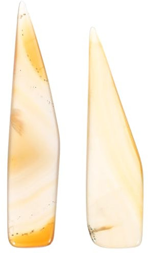 VILLCASE 2er-Pack Messer 7 cm natürlicher roter Achat hochglanzpoliert Gold Silber Schmuck Handpolierwerkzeug (rot)