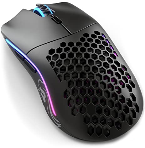 Glorious Model O - Ratón inalámbrico para Juegos, superligero, diseño de Panal de Abeja, RGB, ambidiestro, sin retrasos, 2.4 GHz, inalámbrico, batería de hasta 71 Horas, Negro Mate