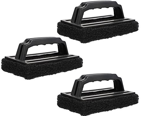 Hemoton 3pcs BBQ Grill Scrubber Grill Brush BBQ Grill Scrubber Handheld Cleaning Scrub Sponge Barbecue Cleaner for Home Outdoor Camping Kitchen Cleaning