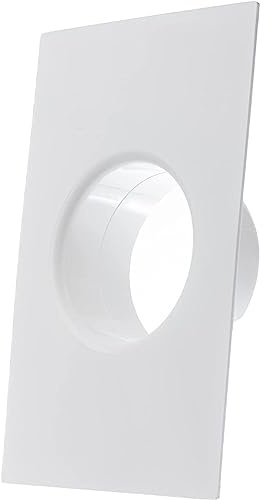 Ø 125mm Kunststoff Rohrverbinder - Abschlussrahmen für Rundrohrsystem - Flansch Wandanschluss Rundrohr