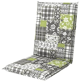 Doppler / Midilehner Living/Gartenstuhlauflage/Midilehner/Blumen Kariert/ca. 110 x 48 x 6 cm