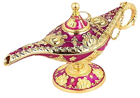 Vintage Aladdin Magic Genie Lampentopf, Wunsch-Lichtlegierung, arabische Lampe, Schmuckschatulle für Zuhause, Party, Hochzeit, Tischdekoration und Geschenk